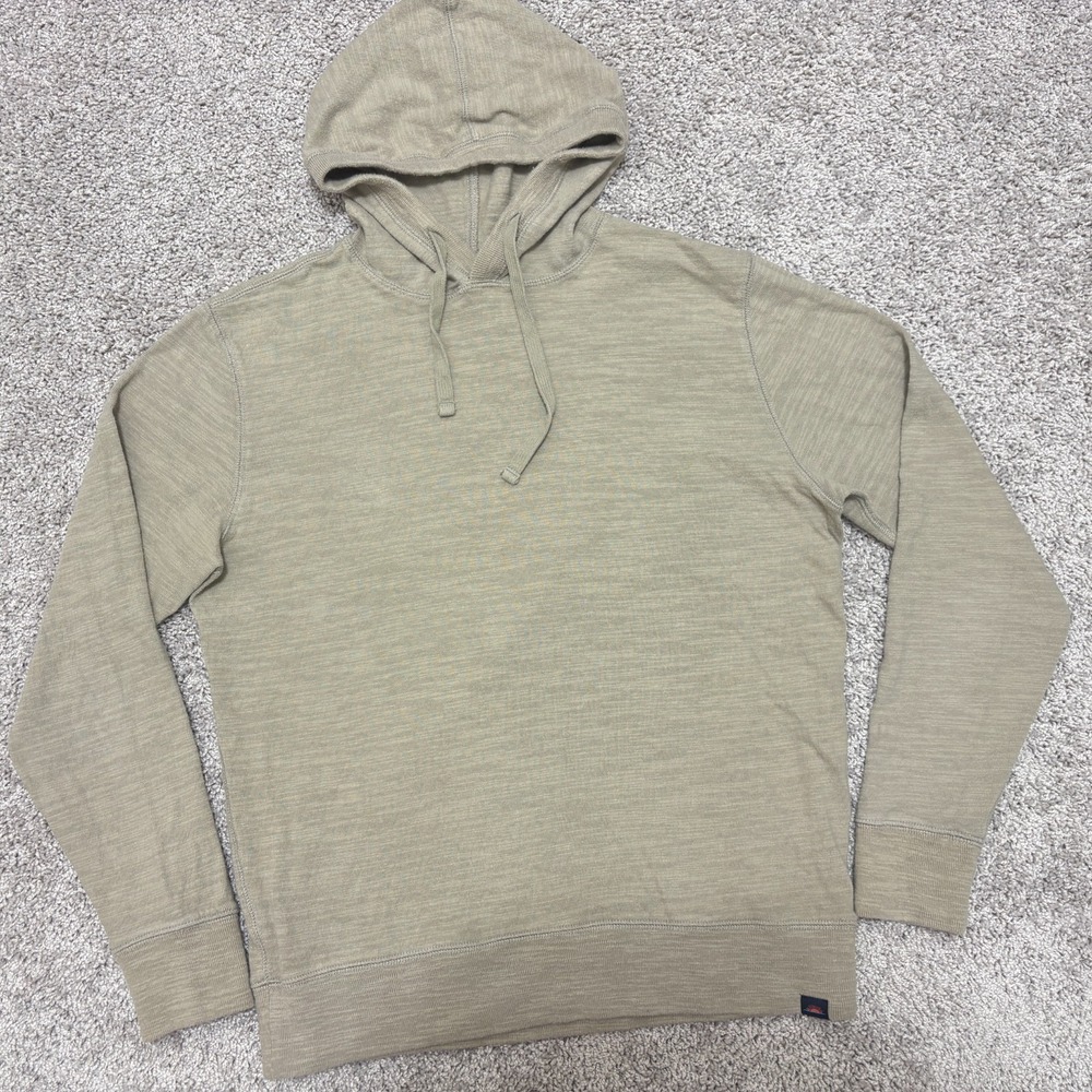 Faherty Hoodie Sunwashed Slub Organic Pullover Heather Beige Mens Medium (M)